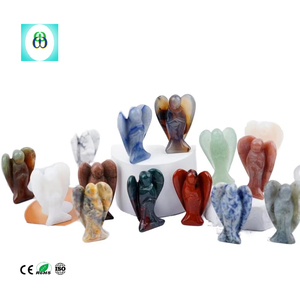 Wholesale High Quality Stone Carving Opalite Hand Carved <strong>Crystal</strong> <strong>Angel</strong> for Sale - Product Image 1