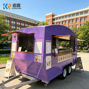Camper Van Food Trailer Multifonctionnel, Remorque Food Truck Mobile, Chariot à Pizza, Crêpes et Café avec Fenêtre de Service à Vendre - Product Image 2
