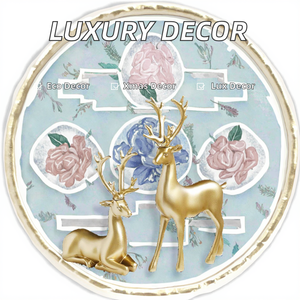 高級ワンピース樹脂鹿像彫刻家の装飾クリスマスフィギュアセットリビングルーム用 - Product Image 2