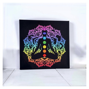 Sous-verre en obsidienne noire naturelle de haute qualité avec autocollant de géométrie sacrée 3D – Plaque de pierre précieuse de guérison en gros - Product Image 1