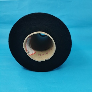 Độ Bền Cao Pha Tạp Nhuộm Poly 21S Virgin Black <span class=keywords><strong>Polyester</strong></span> <span class=keywords><strong>Spun</strong></span> Sợi Với Vòng Quay - Product Image 5
