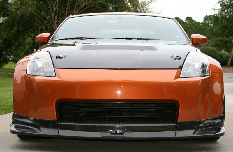USA Warehouse: Nissan 350Z Early C-West Style Fiberglass Front Bumper Lip  (2003-2006) - Perfect Fit for Upgrade