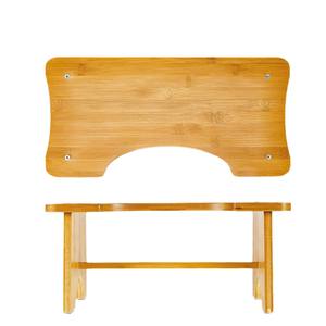 Taburete de Baño de Madera Maciza Color Bambú Plegable Multiusos Reposapiés de Baño Diseño Minimalista - Product Image 1