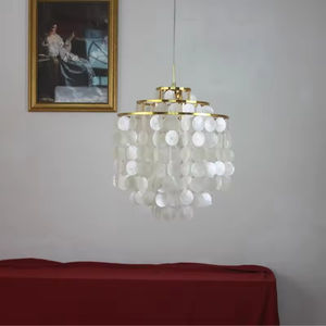 Chambre à coucher française chevet salle à manger petit lustre en coquille rétro conque carillons à vent suspension - Product Image 4