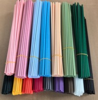 Bâtonnets diffuseurs en fibre de polyester rose clair pour diffuseur de parfum d'intérieur en bouteille de verre, vente en gros