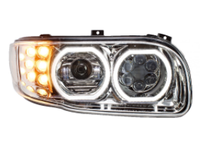 Phare de projecteur LED haute endurance approuvé DOT/SAE: un ajustement parfait pour les camions lourds Peterbilt 389, choix fiable