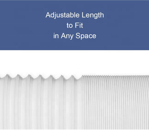 צינור פליטה גמיש בקוטר 5 אינץ' למזגן נייד, בלחץ גבוה, משולב אנכית, מובנה, עשוי PP. - Product Image 4