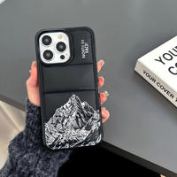 Coque de téléphone portable en gros motif Montagne enneigée pour le nouveau iPhone 18 Pro Max, coque de protection North Face 17 16 15 14, impression de logo personnalisée