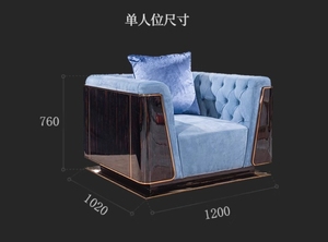 Sofá italiano de piel de vaca esmerilada de alta capa de lujo, villa de ambiente de alta gama, sala de estar moderna, sofá grande para sala de estar - Product Image 5