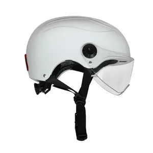 Volwassen Fiets Helmen Veiligheid Beschermende Bouw Helm Motorhelm Met Camera