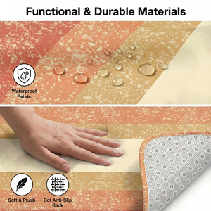 Juego de Cortinas de Ducha de Microfibra de Poliéster Impermeable de Diseño Exclusivo, Secado Rápido, con Rayas Degradadas, Ecológicas, Suaves y Antideslizantes - Product Image 3