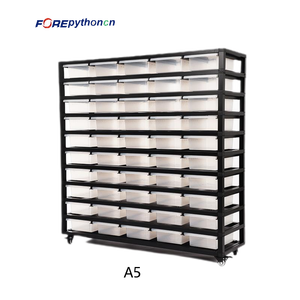 Système de support empilable 4x2x2 pour animaux de compagnie-Grand <span class=keywords><strong>terrarium</strong></span> de 120 gallons avec cachettes, coussin chauffant et thermostat - Product Image 3