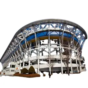 Estádio de futebol de aço, design moderno, construção rápida, projeto de porta-futebol, basquete, badminton