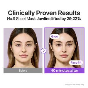 Masque facial anti-âge en bio-fibres NMN n°9 - Traitement liftant et raffermissant à couverture complète pour lisser les rides et revitaliser la peau (1 pièce) - Product Image 4