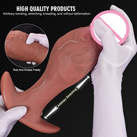 Plug anal en silicone en forme de champignon, extensible, stimulation du point G, masseur de prostate pour hommes et femmes, jouet sexuel de grande taille
