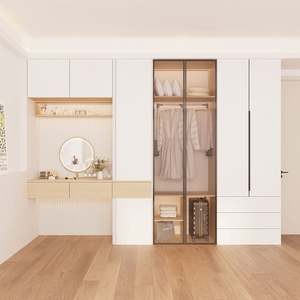 Santopova Custom Modern Bedroom Furniture <b>Set</b> with Walk - in Closet - Product Image 1