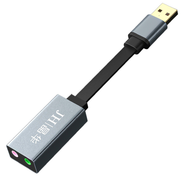 USB 3.5mm Audio Sound Card Adapter USB External Sound Card for 3.5mm Stereo Headphone