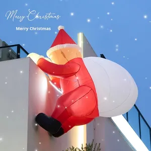 Decoración Navideña - Santa Claus Inflable Grande Trepando Pared, Decoración LED para Jardín y Césped - Product Image 3