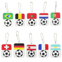 Porte-clés Clavier de Football Léger en PLA Imprimé en 3D, Jouet Anti-Stress DIY, Design Drapeau National, Souvenir Tendance