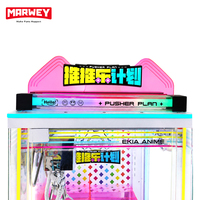 Machine d'arcade à monnayeur avec pousse-prix et lumières LED, design personnalisable