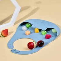 Nouveau fabricant de produits pour bébés Bavoir à riz en silicone personnalisé pour nourrissons Bavoirs alimentaires imperméables pour animaux et chats Patten pour bébés