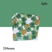 Serviettes en papier à motif de feuilles de palmier tropicales pour fêtes sur le thème du Tiki tropical, fournitures de fête, décoration, vaisselle jetable