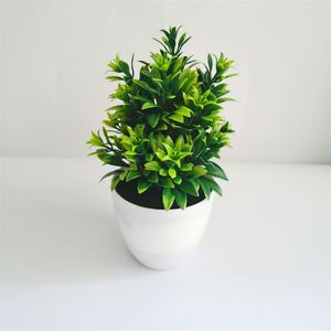 Mini plantes artificielles en pot, verdure de buis en pot, herbes aromatiques en pot, petites plantes d'intérieur, décoration de table, centre de table - Product Image 2