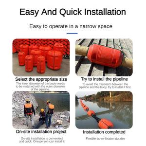 Fabrika toptan Vicking çevre dostu plastik yüzer silindir şamandıra yüzen duba deniz şamandıralar su bariyer - Product Image 5