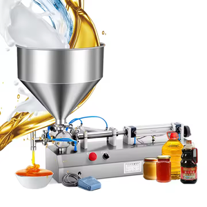 High Quality Pneumatic Filling Machine for Honey Jam Pure Plastic Cans and Bottles with Pressure Hopper Filling Machine - Product Image 3