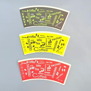 Ventiladores de Papel Impresos Personalizados de Alta Calidad para Vasos de Papel Desechables de 150-320GSM - Product Image 1