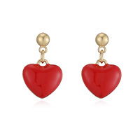 Boucles d'oreilles pour femmes en forme de cœur et de trèfle à quatre feuilles, avec effet goutte d'huile colorée, et boucles d'oreilles cactus personnalisées et originales