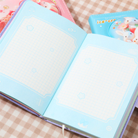 Carnet Design Rose pour Enfants Agenda Planificateur Vente en Gros Mignon Cahier Couverture en Pu Iigen Kawaii et Mignon Couverture Rigide Squishy Animal