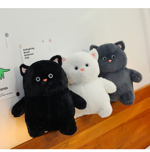 Peluche Super Morbido <span class=keywords><strong>Angela</strong></span> Girls in Tre Colori Bianco Nero Grigio con Fodera in Rete per Alleviare lo Stress - Product Image 5