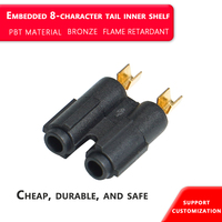 Prise d'alimentation IEC C7 en forme de 8, 2,5 A 250 V, borne en laiton, support interne pour câble d'alimentation en forme de 8 pour câble CA