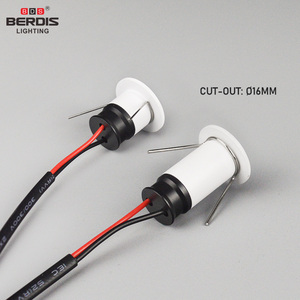 <span class=keywords><strong>12V</strong></span> DC Berdis Anti-éblouissement En Aluminium CE RoHS Ip54 Découpé 16mm <span class=keywords><strong>Plat</strong></span> Downlight Spotlight 1w <span class=keywords><strong>Led</strong></span> Cabinet Light pour Magasin - Product Image 3