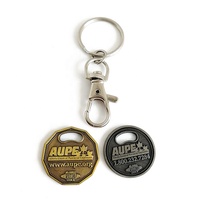 Porte-clés jetons de chariot de courses personnalisés avec logo, dollars canadiens
