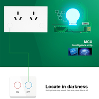 KLASS SAA AU Standard Verre Trempé Intelligent Points d'Alimentation Contrôlés par Wifi Double Interrupteur Tactile en Verre Prise Murale