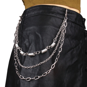 โซ่คาดเอวหลายชั้นโลหะสปริงแฟชั่นพังก์เดนิมฮิปฮอปเครื่องประดับสวมใส่ทุกวันโลหะผสมสังกะสี - Product Image 2