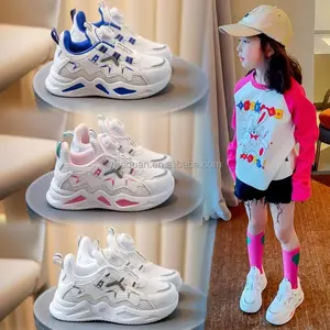 Net Trẻ Em Sneakers Thiết Kế Khóa Chàng Trai Cô Gái Ngoài Trời Da Thể Thao Sneakers Chất Lượng Cao Trẻ Em Mùa Xuân Mùa Thu Hàn Quốc Thời Trang