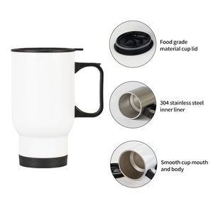 Borraccia sportiva in acciaio inox bianco, disponibile in Spagna, per stampa a sublimazione a trasferimento termico, per regali promozionali personalizzati - Product Image 3