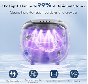 Nettoyeur à ultrasons direct usine pour aligneurs et bijoux, machine de nettoyage dentaire haute fréquence 48 kHz pour appareils de rétention et prothèses dentaires - Product Image 4