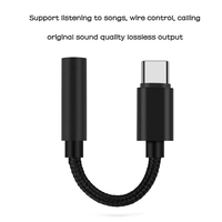 Digital Fabric Nylon Geflochtener USB Typ C OTG Adapter Dongle 3,5mm Audio ausgang Aux Kopfhörer anschluss AC Adapter Mobiltelefone