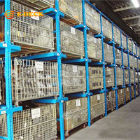 Cage de palette empilée pliante de stockage pliable avec couvercle au meilleur prix