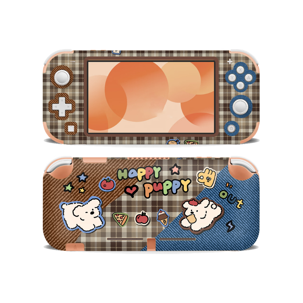 สีน้ำเงิน+สีน้ำตาล-Happy Puppy