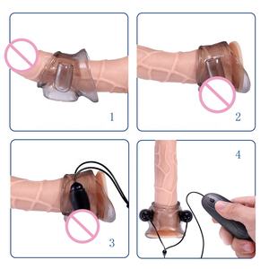 ห่วงรัดอวัยวะเพศชายแบบสั่นสำหรับผู้ใหญ่จีสปอตสำหรับเพิ่มความรู้สึกของอวัยวะเพศชาย - Product Image 3