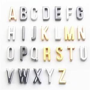 Custom Gold & Silver Metal Alphabet <b>Charms</b> Slide Letters for Dog Collars Leather Bands & <b>Bag</b> Accessories - Product Image 6