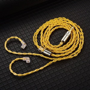 Câble d'accessoire professionnel pour moniteur intra-auriculaire, prise <span class=keywords><strong>audio</strong></span> plaquée argent 3,5 mm, longueur 1,2 m, câblage en cuivre de haute pureté, remplacement - Product Image 5