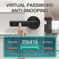 Serrure de porte intelligente avec télécommande, déverrouillage par empreinte digitale et code, clavier électronique à écran tactile