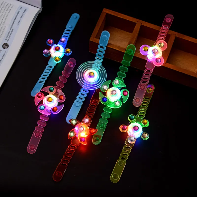 Colorful Luminous Wrist Band for Kids Girl Boy Cute Cartoon Bracelet LED Light-up Toys Children Birthday Party Gifts