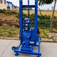 Foreuse électrique portable sur roues pour puits d'eau, 180 mm, pour projets d'approvisionnement en eau domestique et agricole